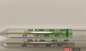 四城十余家药店仅一家在售无汞体温计，记者实测：狂甩45次，无汞体温计才降到36摄氏度